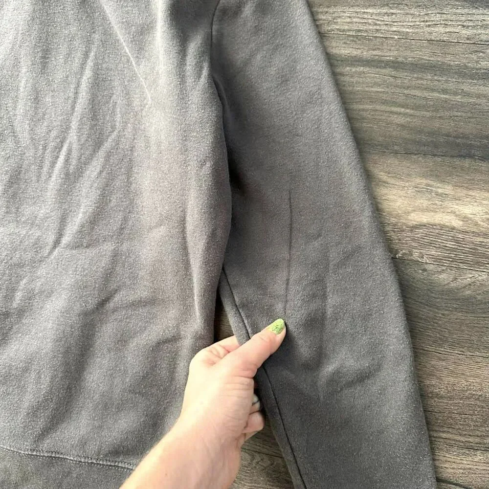 The North Face Classic Gray Hoodie Pink Logo Pullover Sweatshirt Women's Medium - Picture 5 of 7